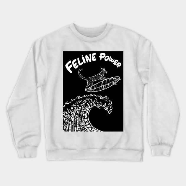 FELINE POWER Crewneck Sweatshirt by lautir